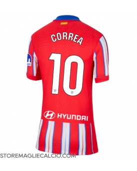 Atletico Madrid Angel Correa #10 Maglia Gara Casa Repliche 2024-25 Donna